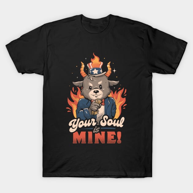 Your Soul is Mine - Funny Evil Cute Baphomet Goth Gift T-Shirt by eduely